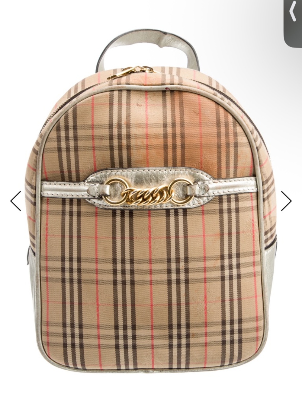 Authentic Burberry 1983 Check Link Backpack - TRR Authenticated